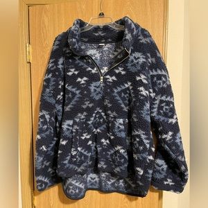 Old Navy Sherpa Quarter Zip Jacket | Size: XXL